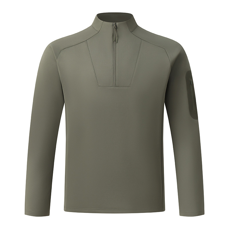 Men's zip-up sweatshirt with stand-up collar