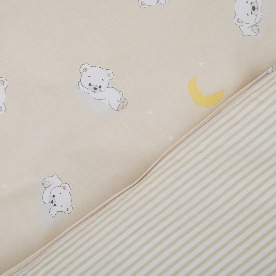 Bedding set for a baby crib 5 el Twins Via (poplin) Bears beige