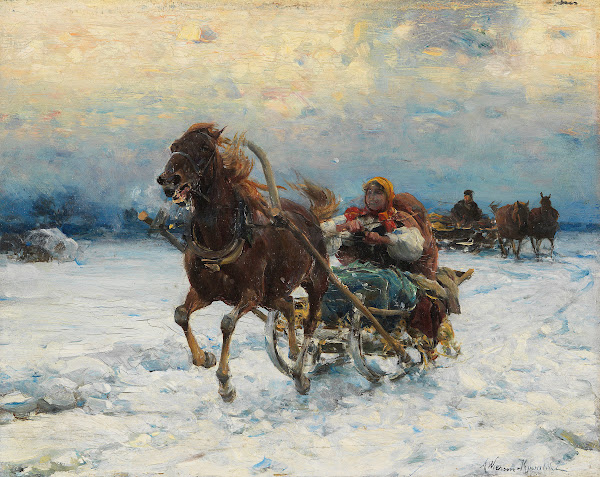 Happy sleigh ride 1910