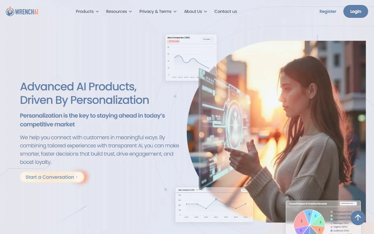 Captura de The AI Virtual Assistant by Wrench.ai