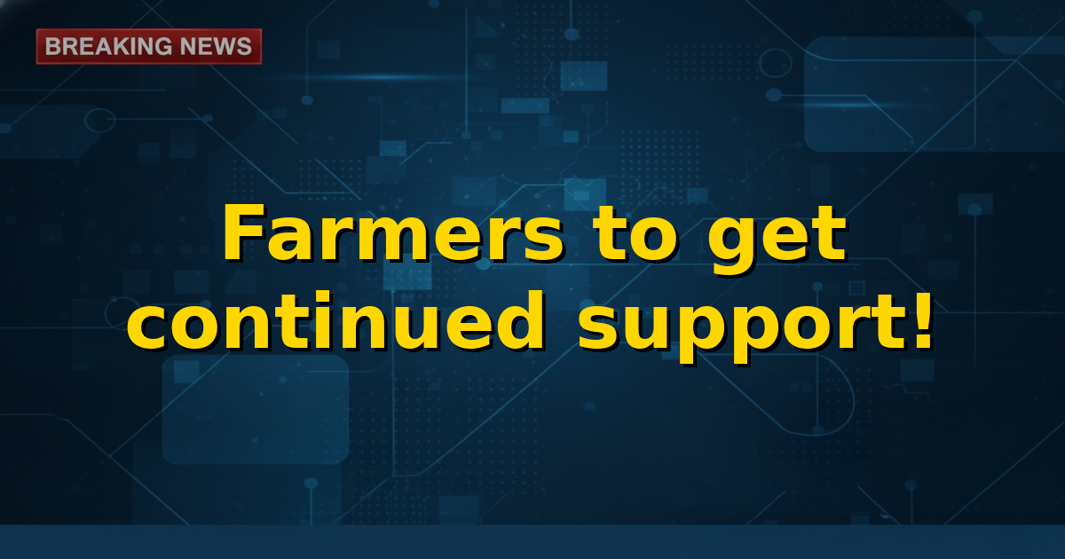 An image depicting happy farmers in a field with a graphic overlay of financial support, representing the PM-KISAN scheme extension.