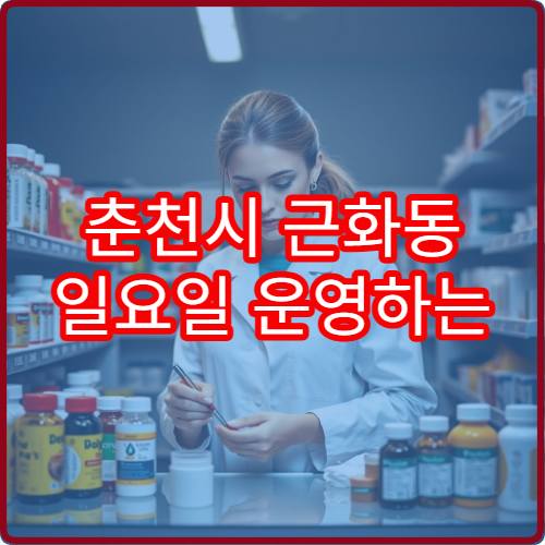 춘천시 근화동 일요일 운영하는 약국 당번 정보 안내