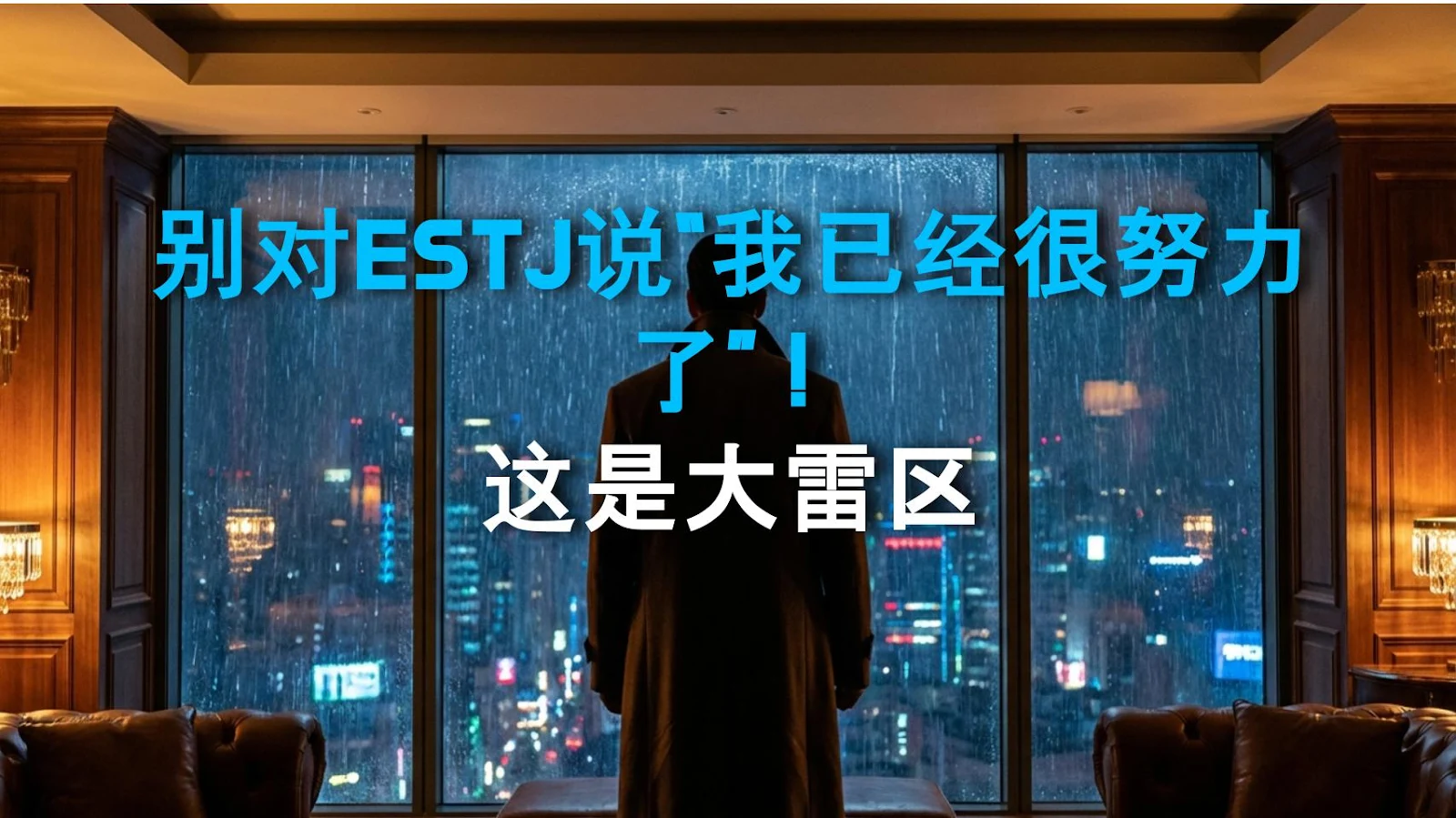 别对ESTJ说“我已经很努力了”！这是大雷区