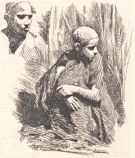 Siddende orientaler I hjørnet et hoved 1896   1897