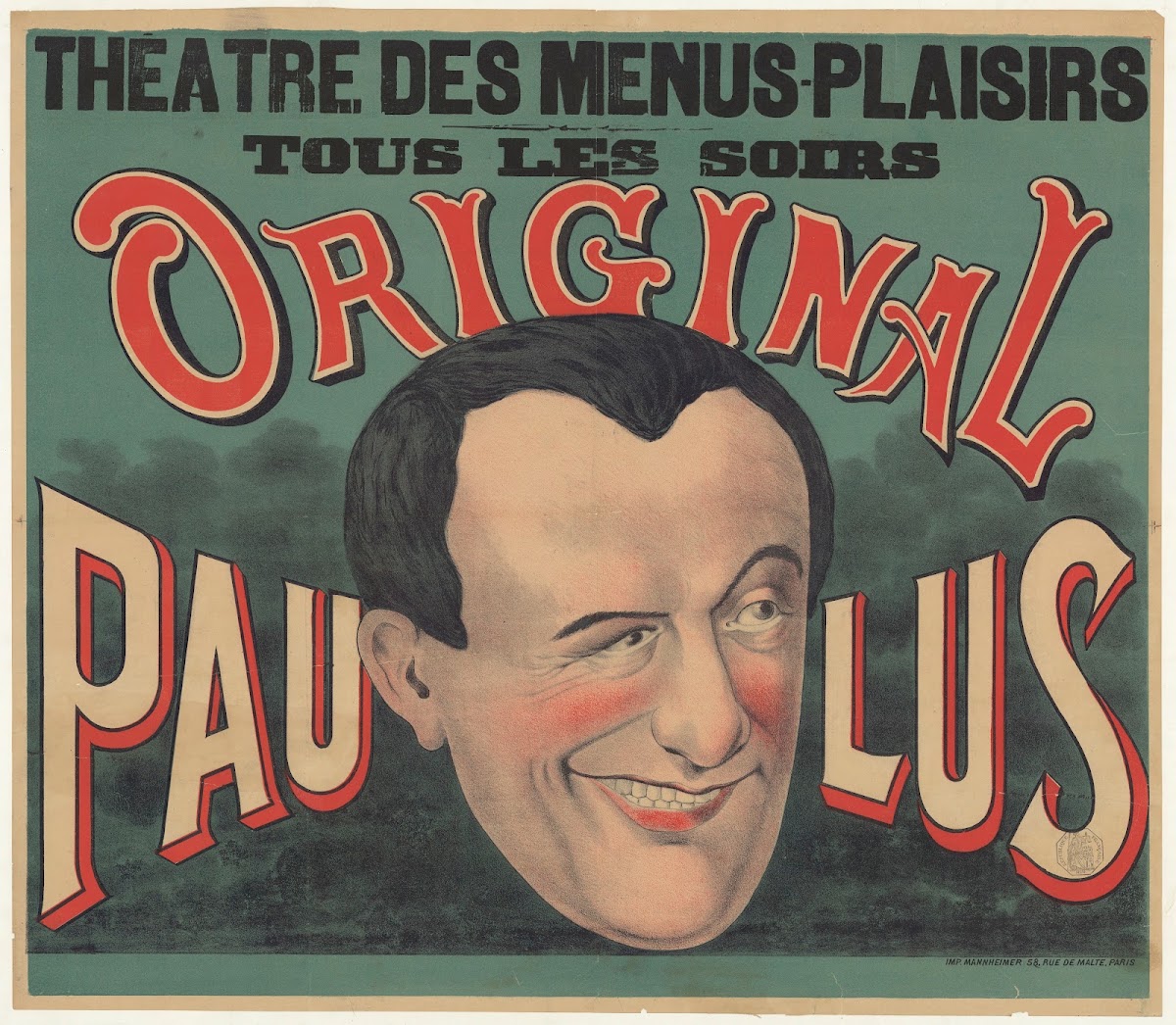 Théâtre des Menus Plaisirs Original Paulus 1881