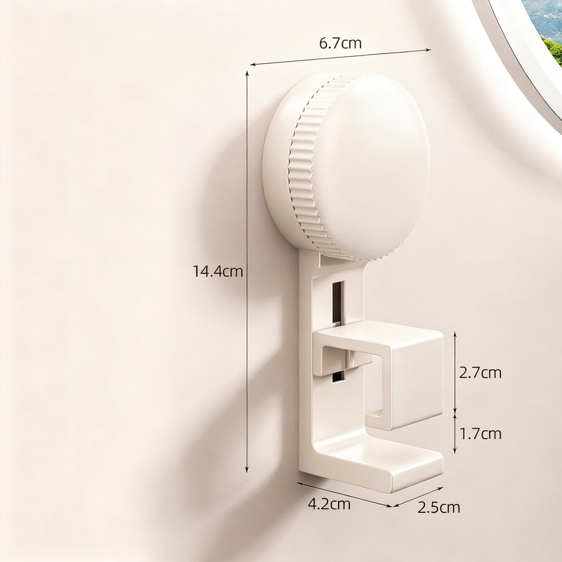 Suction cup sink hook, wall-mounted