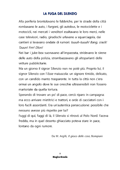 Anteprima della prima pagina: La fuga del Silenzio