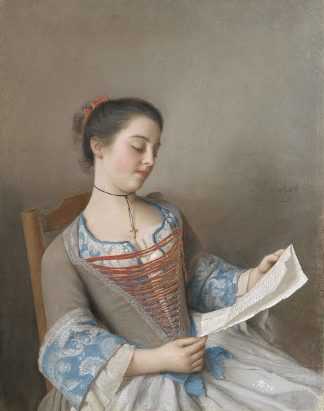 The Artists Niece Marianne Lavergne Known as La Liseuse 1746