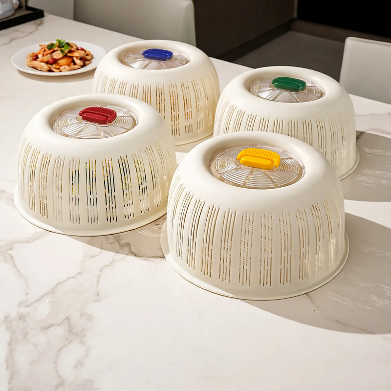 Stackable food cover made of PP, available in multiple colors