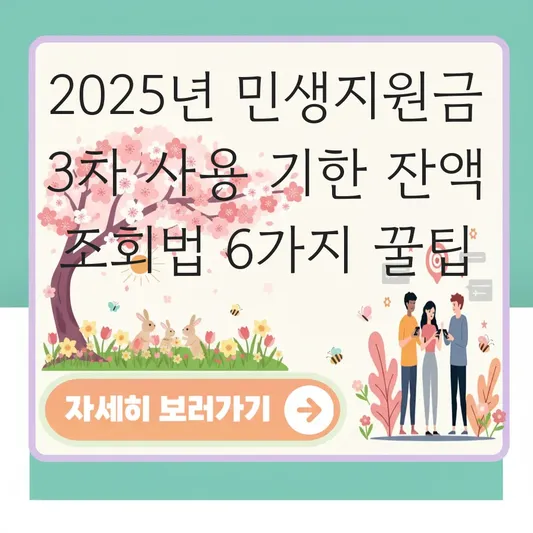 민생지원금 3차 사용 기한 및 잔액 조회 방법 (전통시장 편의점 사용처 포함) 대표 이미지