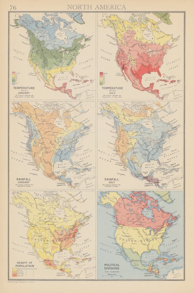 North America Temperature Rainfall 1942