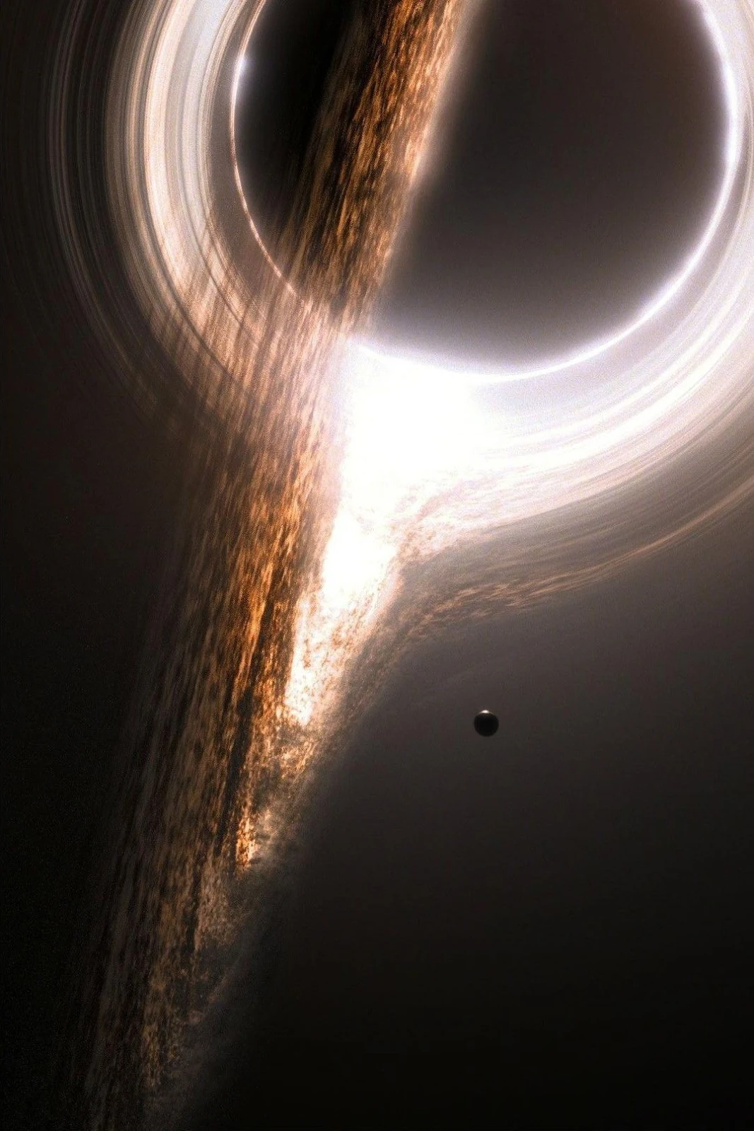 Gargantua Black Hole in Space - Digital Art iPhone Wallpaper (1077x1615)