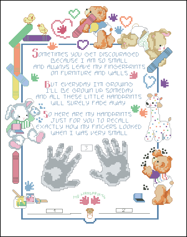 CMP JAN1136 01 Fingerprints Baby Sampler