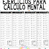 Ejercicios de cálculo mental