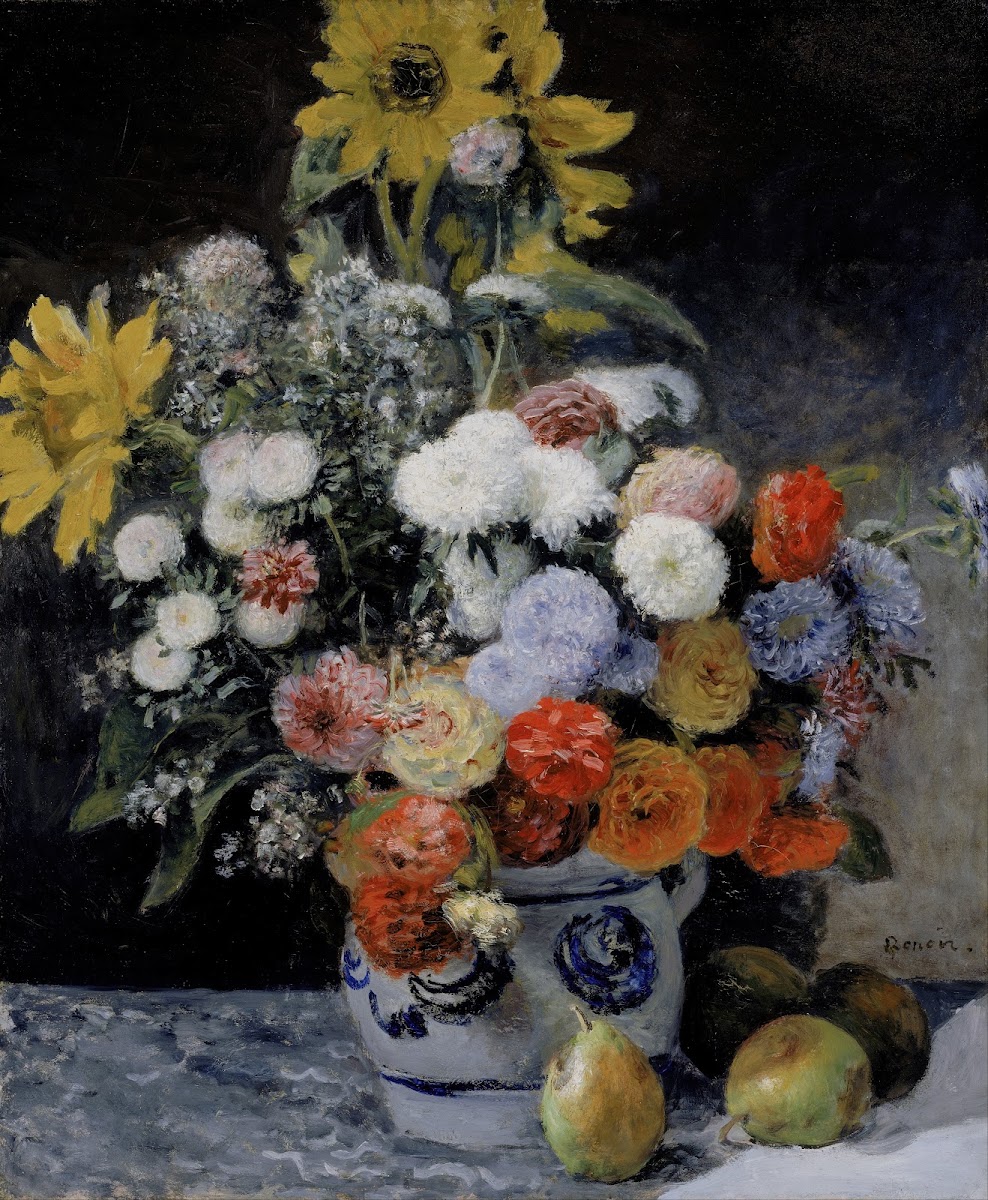 Mixed Flowers in an Earthenware Pot about 1869