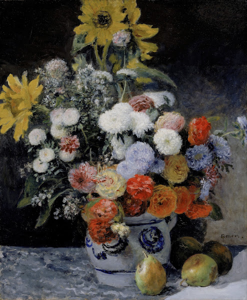 Mixed Flowers in an Earthenware Pot about 1869