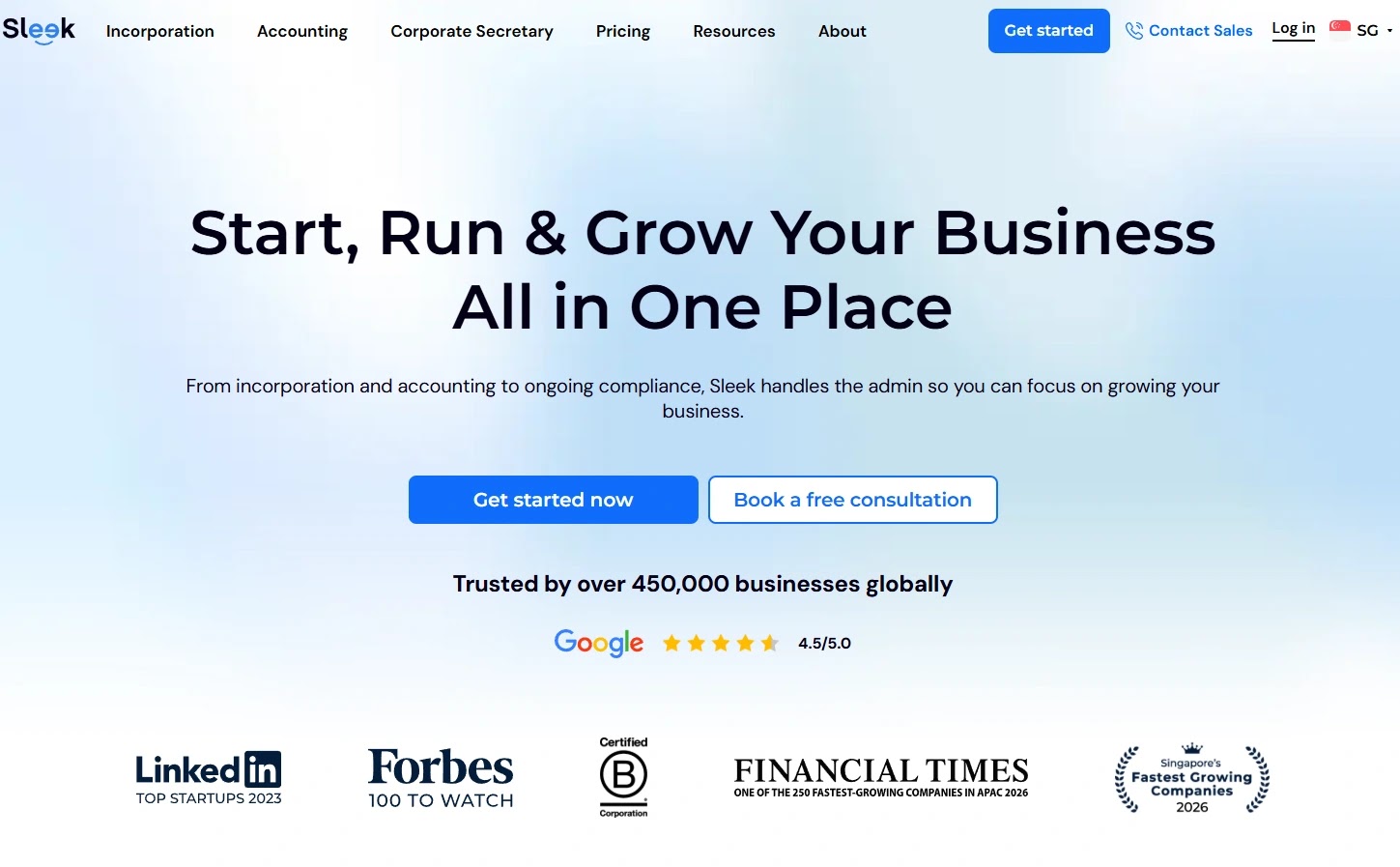 sleek bookkeeping service