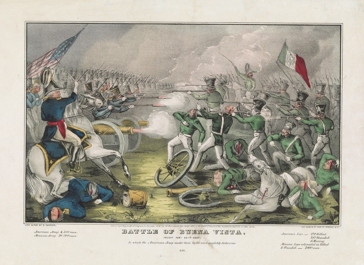 Battle of Buena Vista Fought Feby 23rd 1847 In which the American Army under Gel