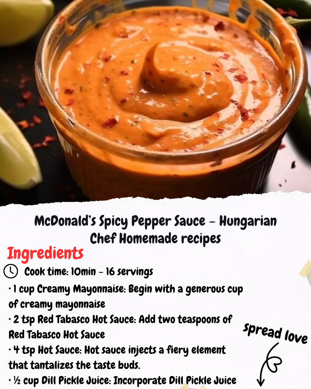 McDonald’s Spicy Pepper Sauce – Hungarian Chef Homemade recipes