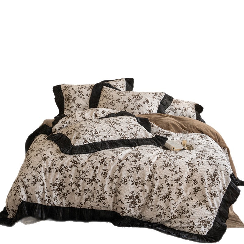 Milk Fiber Bedding 4-piece, 230g, Vintage Design