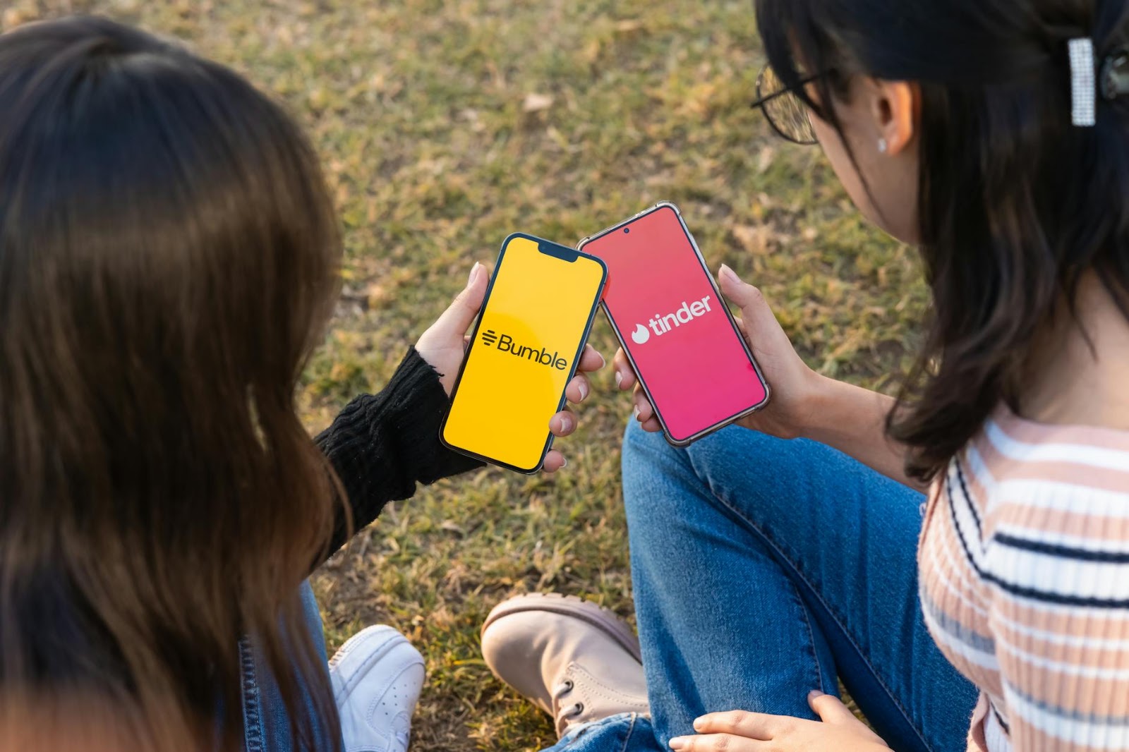 Real people enjoying authentic connection and laughter in a vibrant social setting, emphasizing the irreplaceable value of human interaction despite the rise of AI dating apps.
