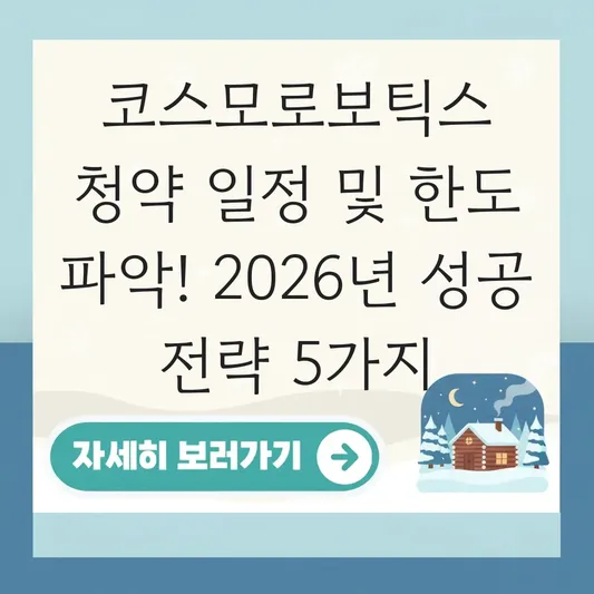 코스모로보틱스 청약 일정 및 한도 정확히 파악하기