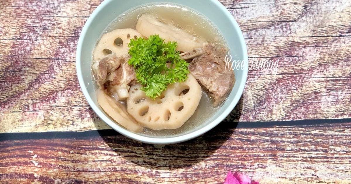 Canh Củ Sen Hầm Sườn Heo