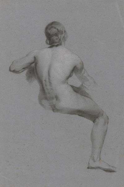 Female nude from behind 1870