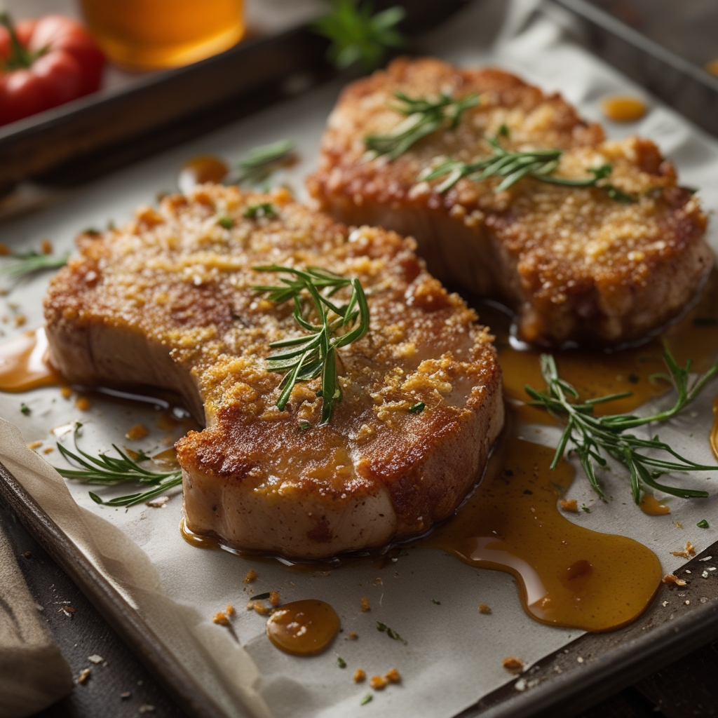 Crispy Parmesan Crusted Pork Chops - Easy Homemade Weeknight Dinner finished