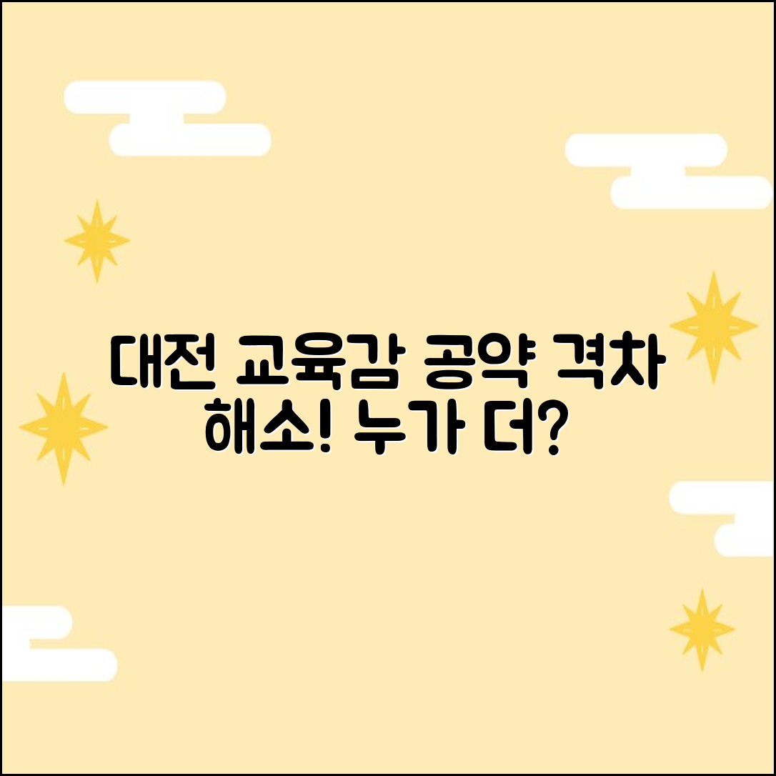 대전 교육감 공약 3가지: 동서 격차 해소, 누가 더?