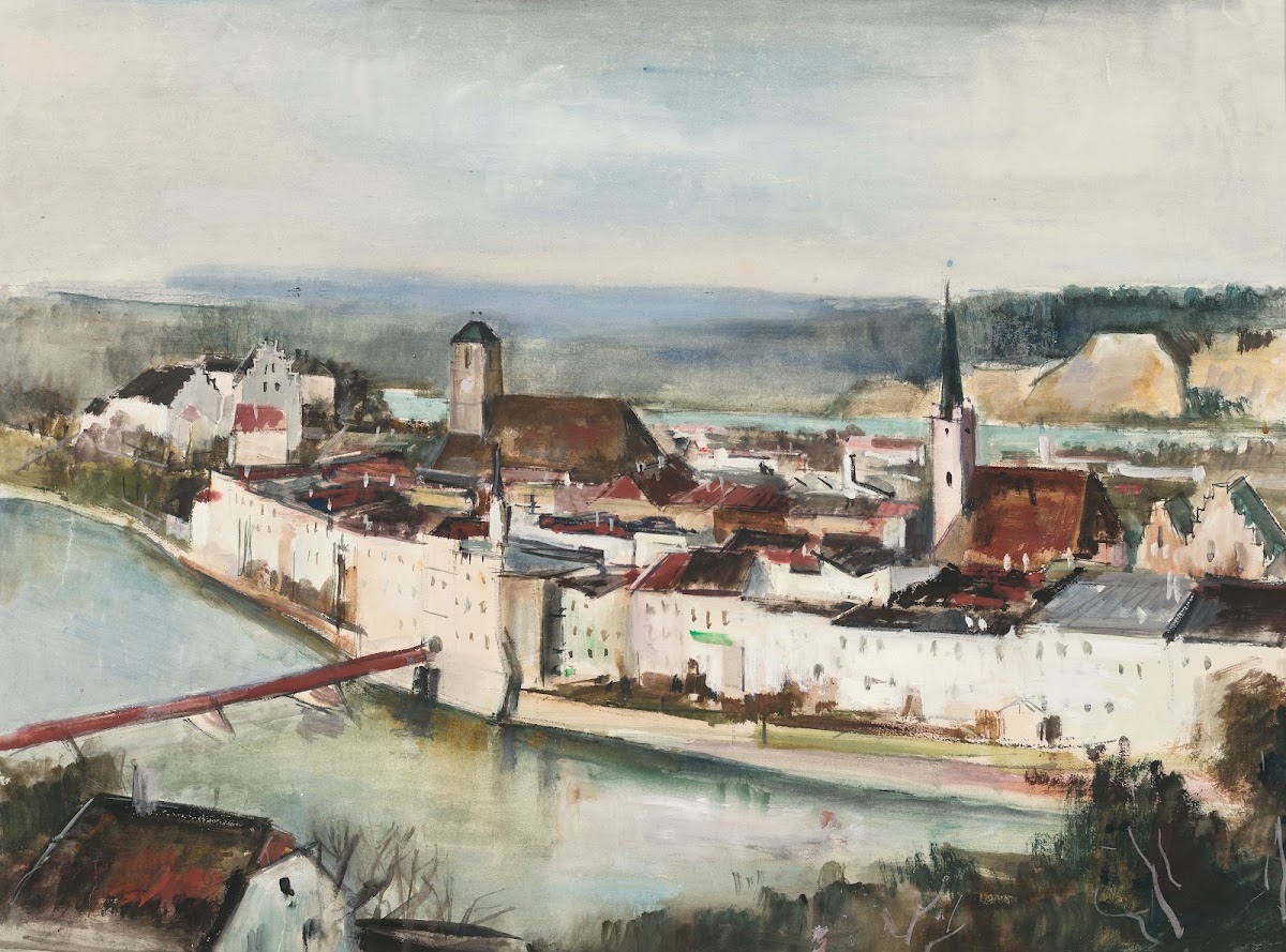 Wasserburg am Inn  Blick von der Innleite aus