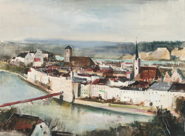 Wasserburg am Inn  Blick von der Innleite aus
