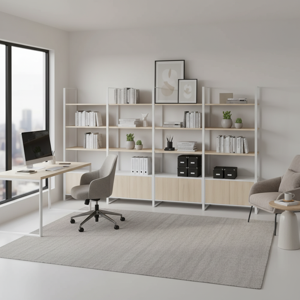 RADAR Color Extra Large Display Shelf With Eight-Door Bottom Cabinet