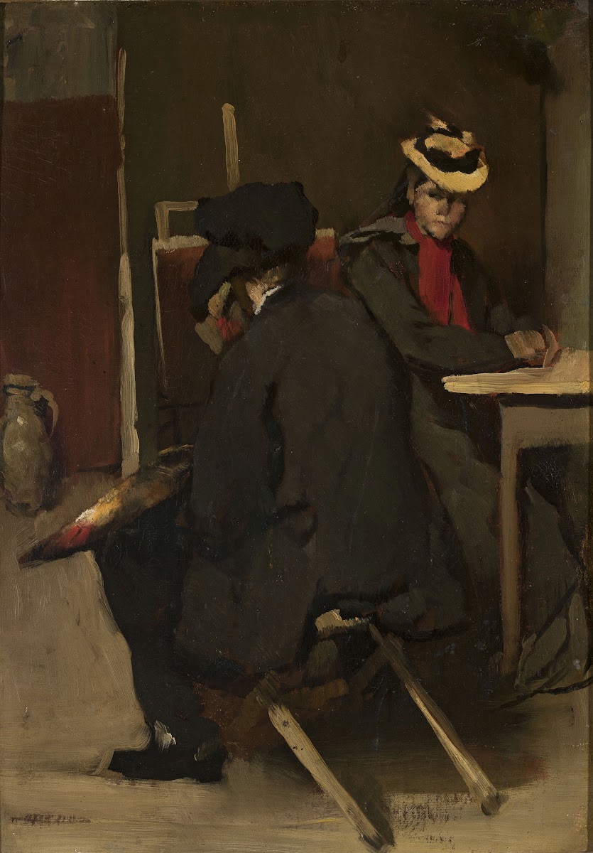 In the painters studio