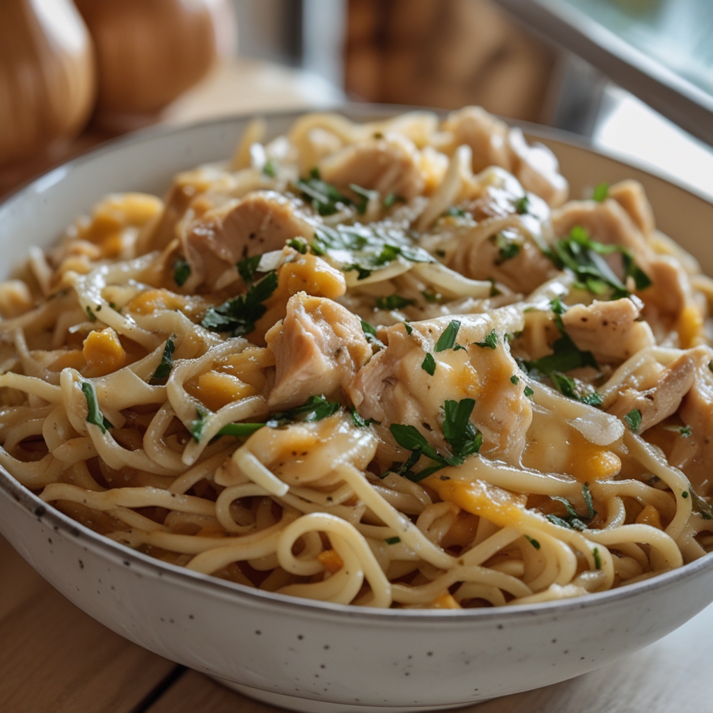 Sticky Garlic Chicken Noodles: High Protein with Quick Dinner Delight - Easy Weeknight Meal