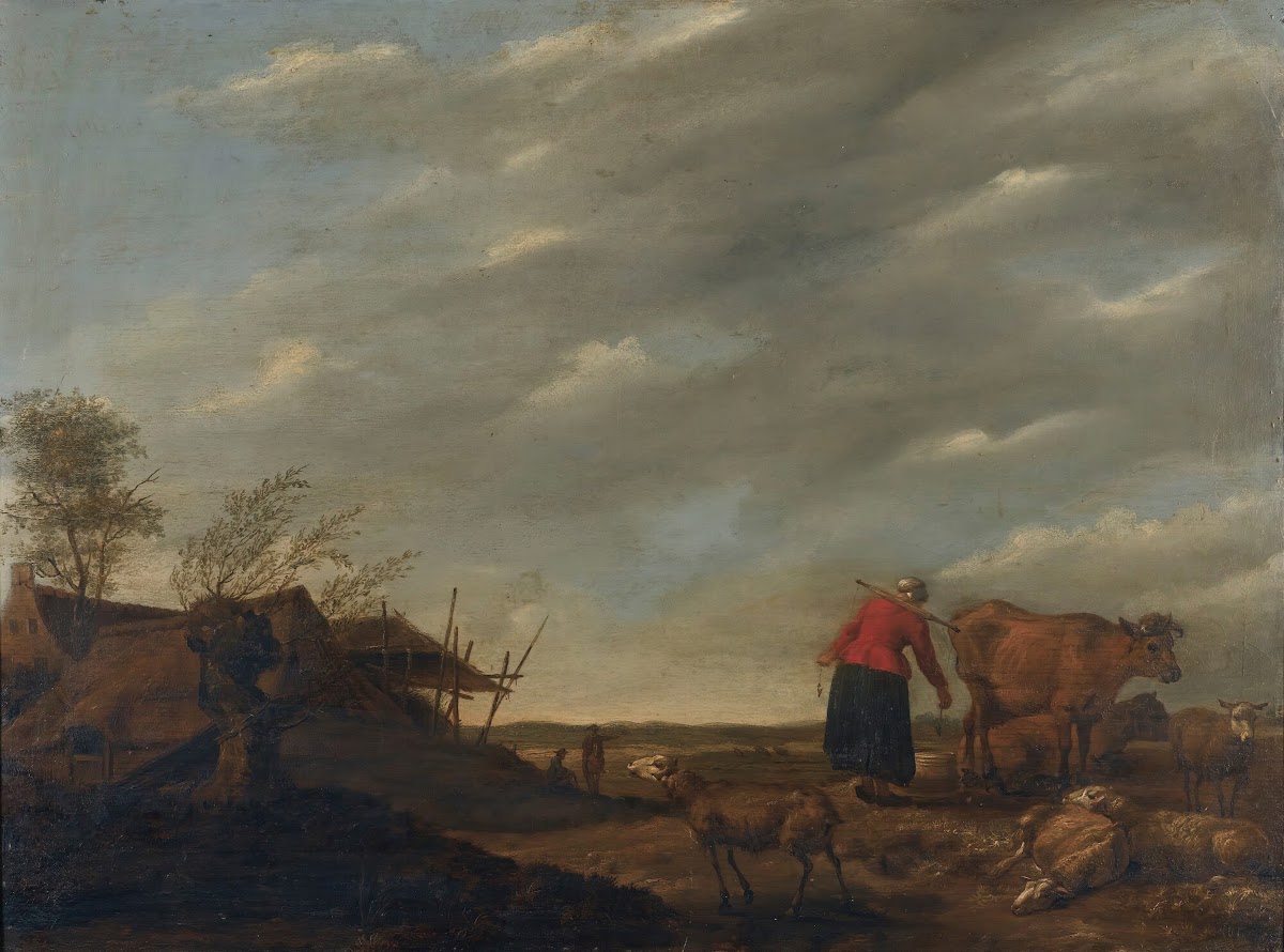 Landscape with a milkmaid
