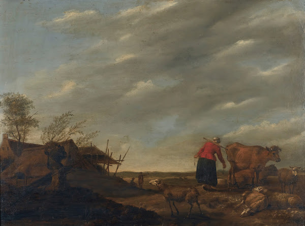 Landscape with a milkmaid