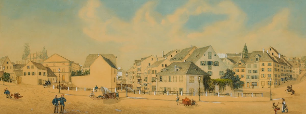 Steinenberg und Birsig in Basel