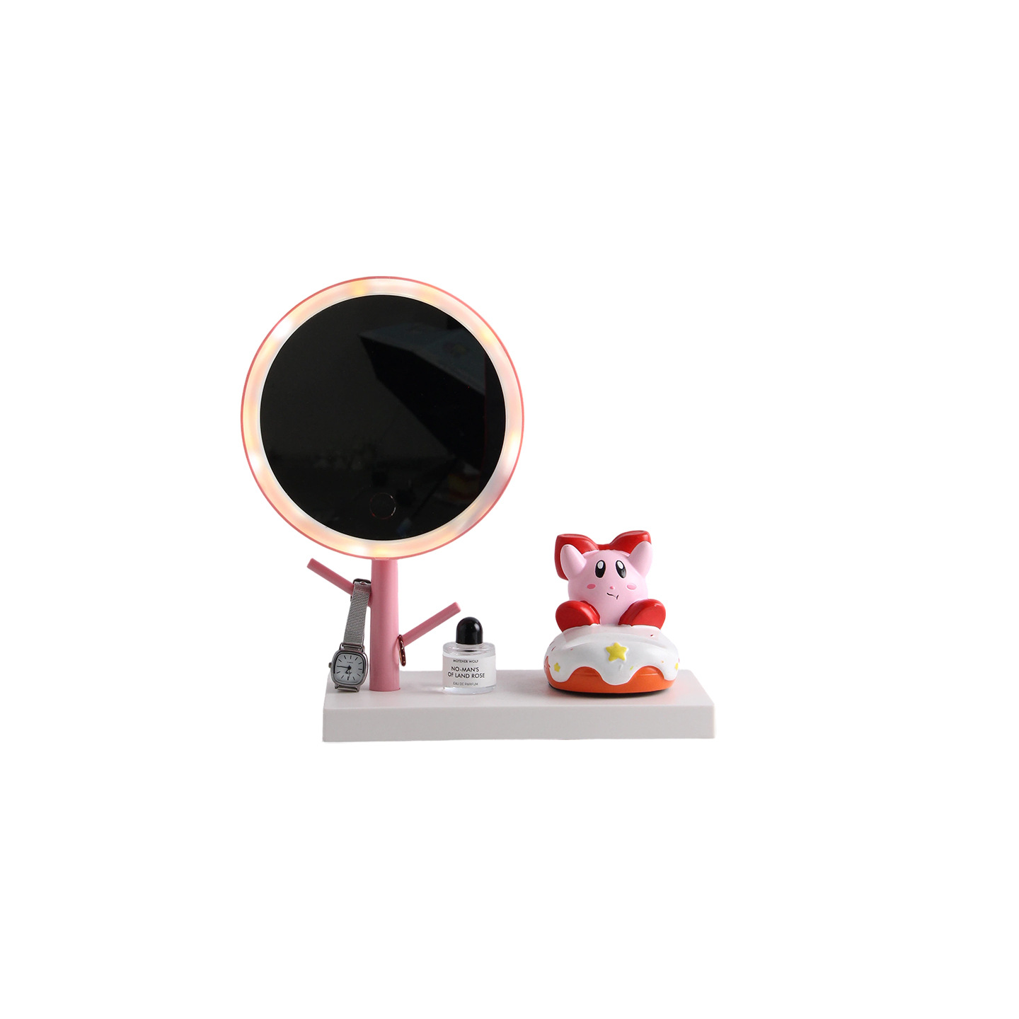 LED Makeup Mirror with Smartphone Stand