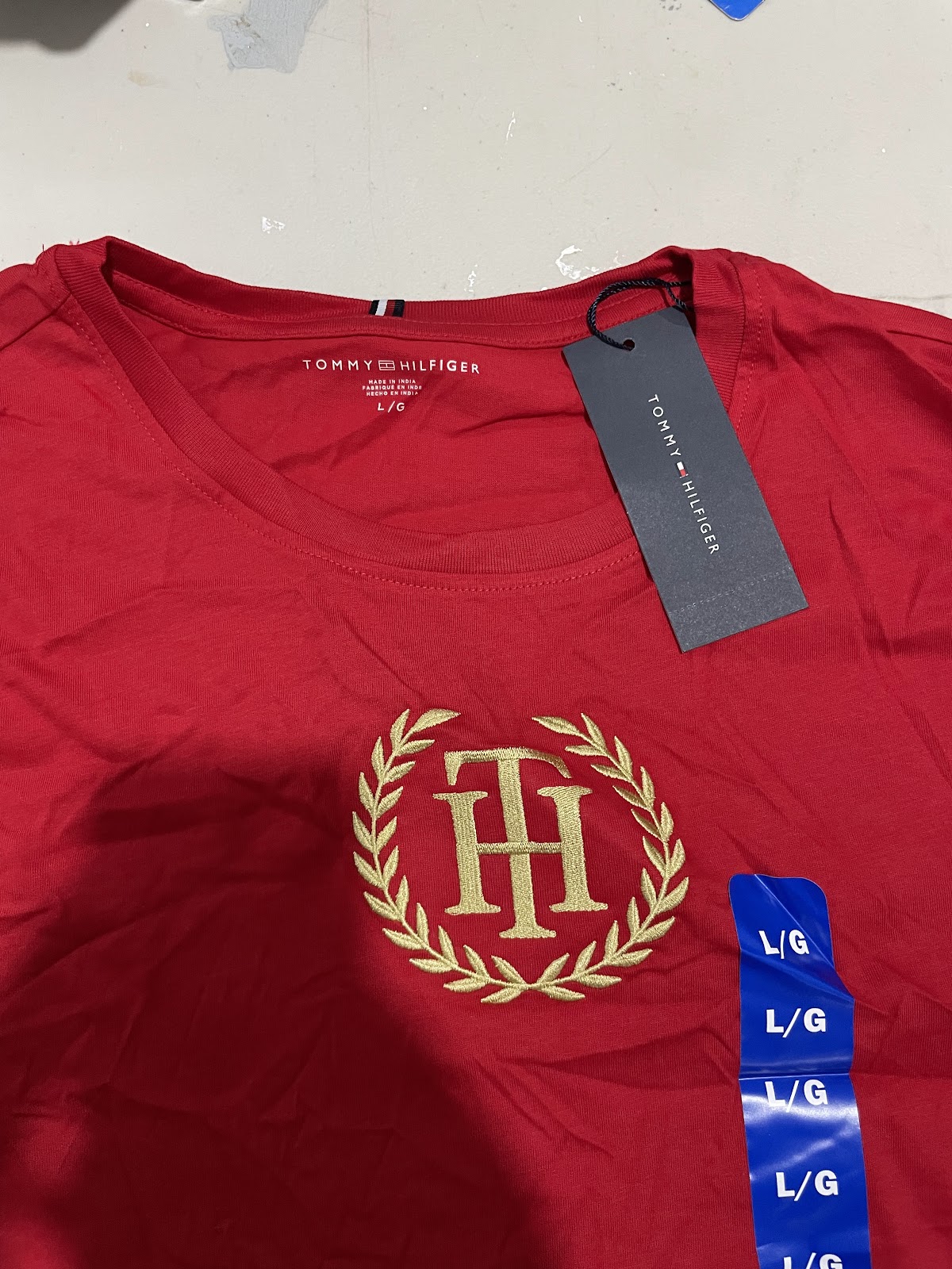 TH Shirt Embroided Red L #1616
