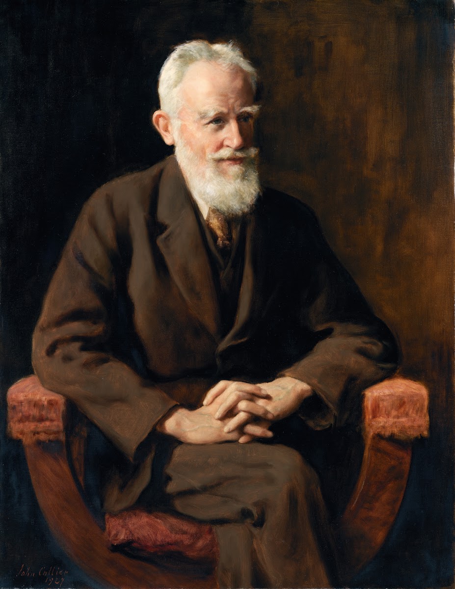Portrait of George Bernard Shaw 1856 1950 Dramatist 1927