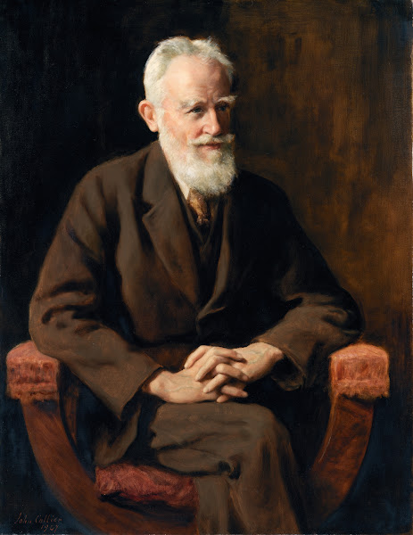 Portrait of George Bernard Shaw 1856 1950 Dramatist 1927