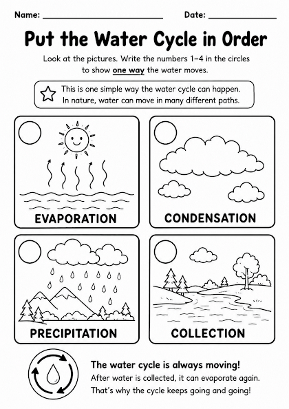 Put the Water Cycle in Order