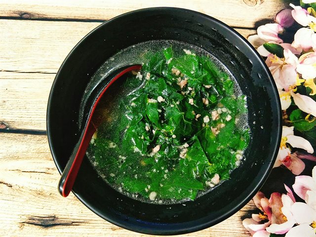 Canh Thịt Băm Nấu Rau Ngót