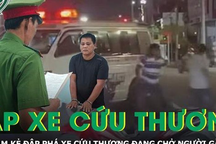 Bắt giam người đàn ông đập phá xe cứu thương đang chở người gặp nạn - Báo Sức Khỏe &amp; Đời Sống