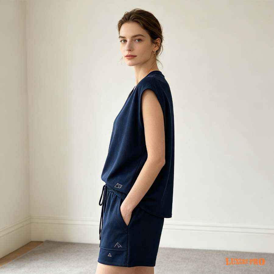 2D V-Neck Short Sleeve Set
