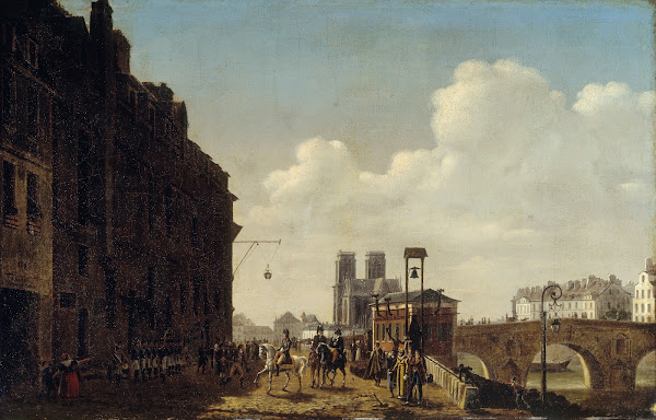 Lempereur visitant la Halle aux vins et à leau de vie 1811