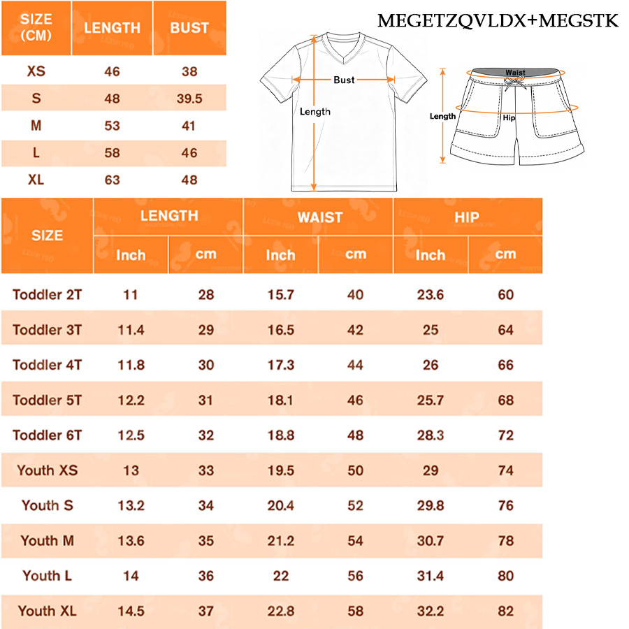 AOP MEG Children's Football V-neck Short Sleeve+MEG Children's Beach Pants