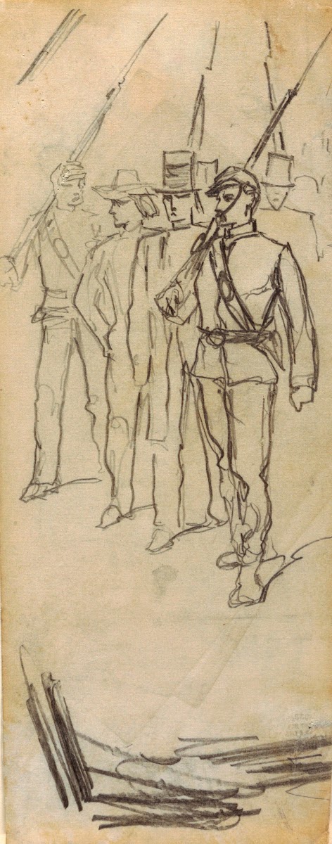 Soldiers Escorting Civilians 1862