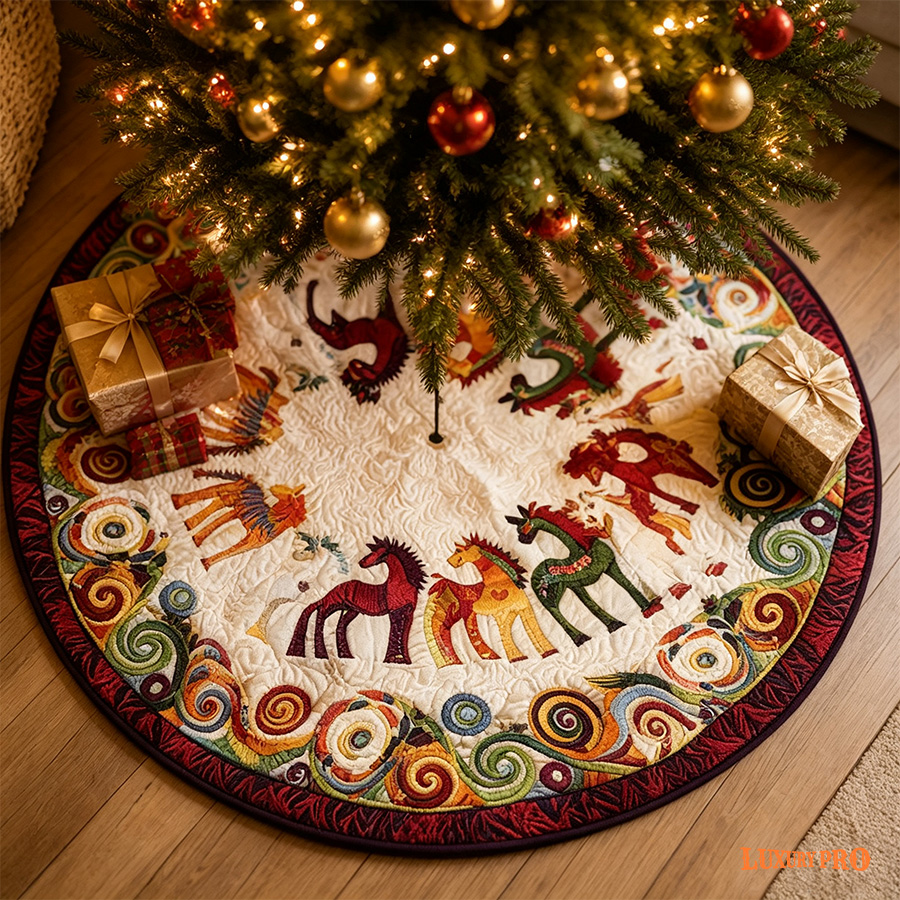 Christmas Tree Mat [Fuzz-Faced Fabric] Colorful Edge